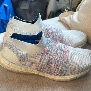 adidas White and Multicolor Athletic Shoes
